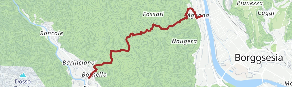 Route map: Sentiero n. 719 Postua